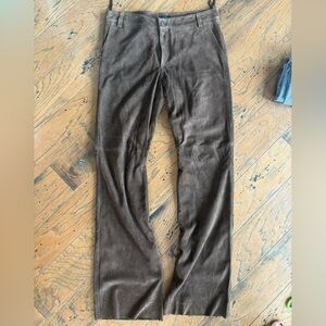 Vintage brown leather j crew pants size 8